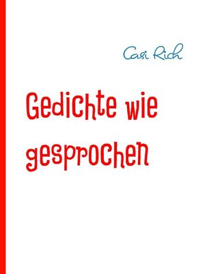 cover image of Gedichte wie gesprochen